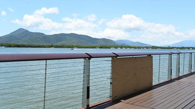 Jesse Casas’ body was pulled from the area beneath the Cairns Marlin Marina boardwalk on Tuesday morning. Picture: Isaac McCarthy