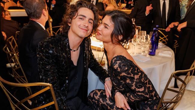 Timothee Chalamet and Kylie Jenner step out as a couple. Picture: Christopher Polk