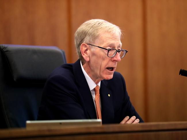 03/08/2018 POOL PICS  Royal Commission into misconduct in the Banking, Superannuation and Financial Services Industry  Commissioner Kenneth Hayne, Counsel Assisting Eloise Dias and Counsel Assisting Michael Hodge. Picture : David Geraghty / The Australian.. Picture : David Geraghty / The Australian.