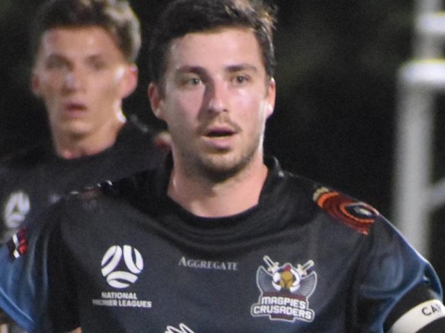 Jordy Vlevgels for the Mackay and Whitsundays Magpies Crusaders against Gold Coast Knights at Sologinkin Oval, July 10, 2021. Picture: Matthew Forrest