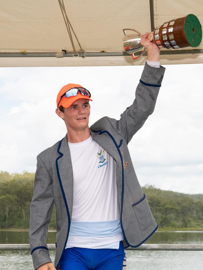 Churchie enjoy winning the Old Boys Cup. PICTURE: Brody Grogan Photography