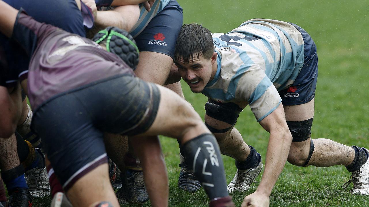 NSW's Keenan Ewings packs down at the 48th Australian School Rugby Championships