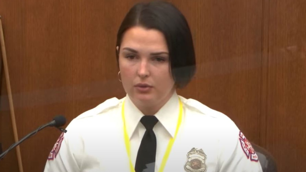 Firefighter Genevieve Hansen during her testimony today.