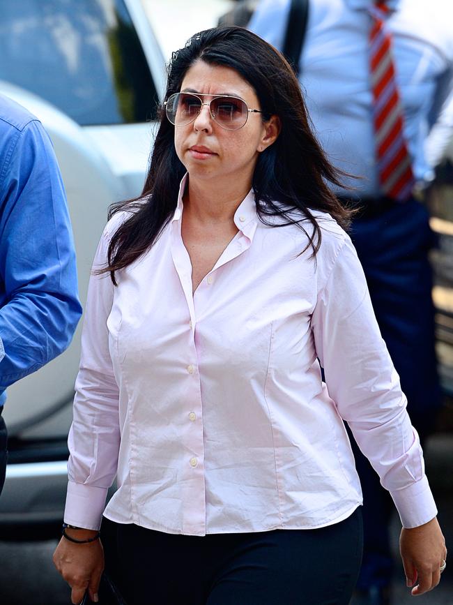 Xana Kamitsis arriving at the Northern Territory Supreme Court for her tiral in 2015