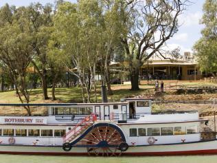 The PS Rothbury paddle steamer on the Murray.