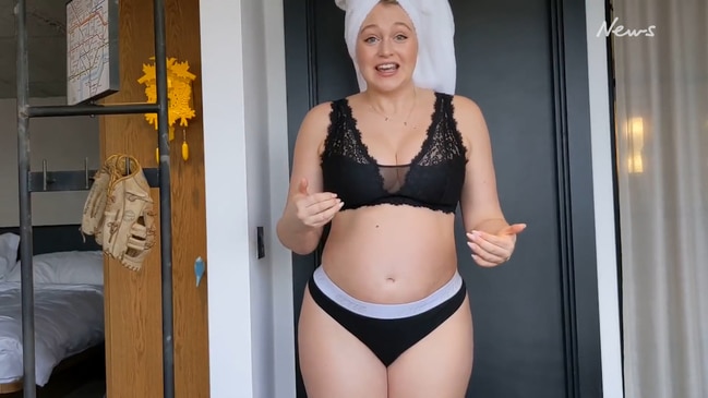 Pregnant G String Porn - Instagram goes wild over pregnant model's 'sexy' G-string selfie photo |  news.com.au â€” Australia's leading news site