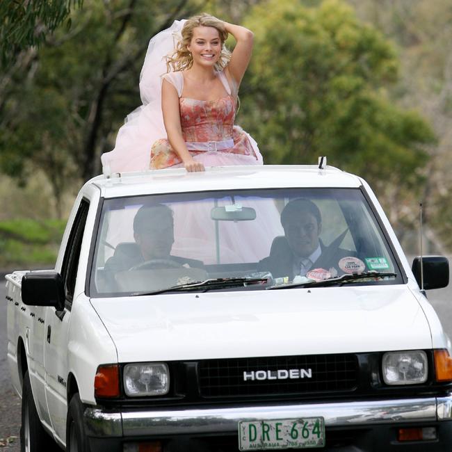 Filming of the 6000th episode of TV show 'Neighbours'. Actress Margot Robbie on the set.