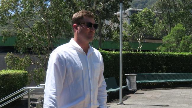 Luke Maloney arriving at Gosford Local Court. Picture: Richard Noone