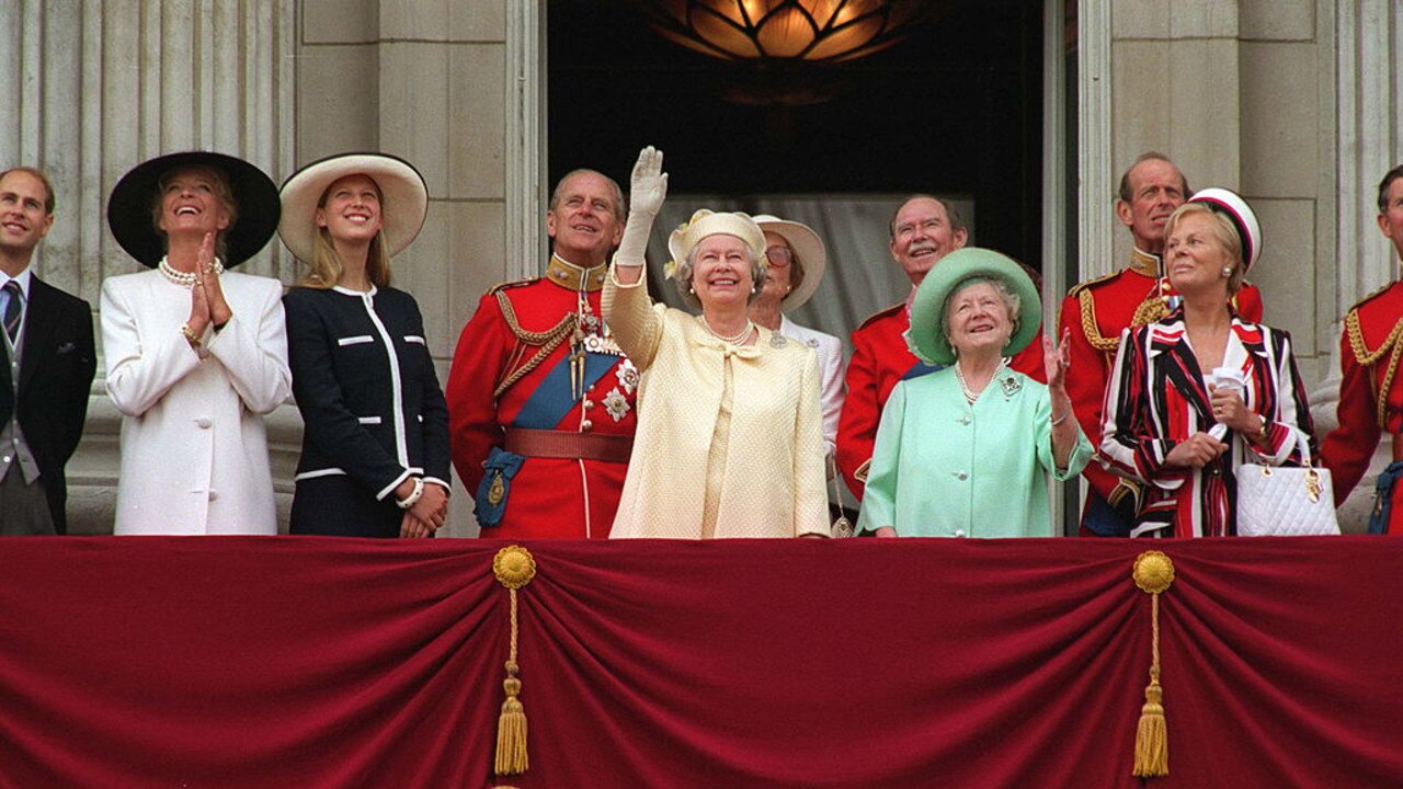 The royals enjoying Trooping the Colour in 1997, by this time Diana and Charles were divorced. Picture: Tim Graham Photo Library via Getty Images.