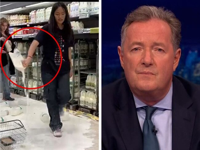 Milk activists slammed by Piers Morgan