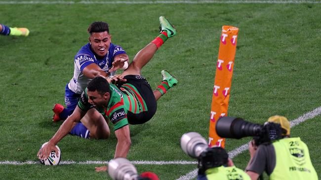 Alex Johnson scores in the 2014 grand final. Picture: Sam Ruttyn