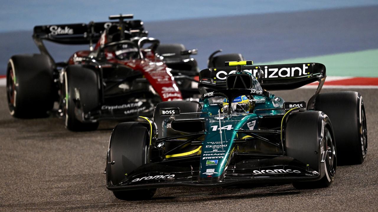 Alonso finished on the podium in his first race for Aston Martin. Photo: Clive Mason/Getty Images