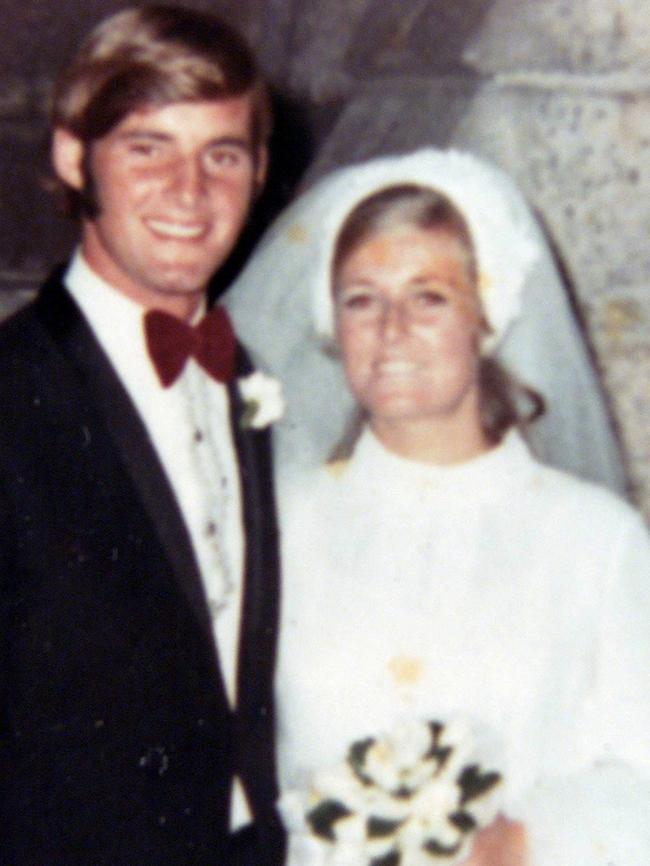 Chris and Lyn Dawson on their wedding day. Picture: News Corp