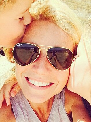 Gwyneth Paltrow with children Moses and Apple. Picture: Instagram