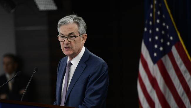 US Federal Reserve chair Jerome Powell. Picture: AFP