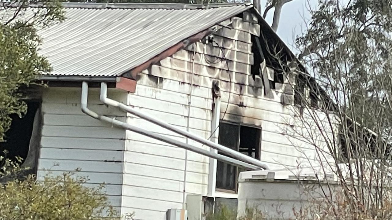 A South Nanango family was evacuated after a fire broke out in their kitchen and living area on late wednesday night.