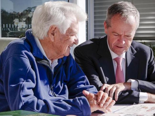 Bob Hawke and Bill Shorten. Picture: Supplied