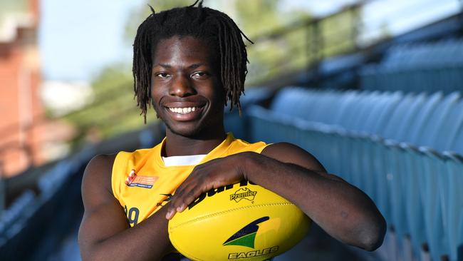 Woodville-West Torrens footballer Martin Frederick before the AFL rookie draft. Picture: AAP/ Keryn Stevens