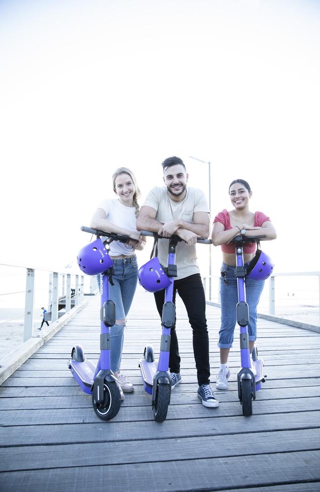 E-scooter company Beam launched 200 of its scooters in Townsville in 2020. Photo: Shane Reid