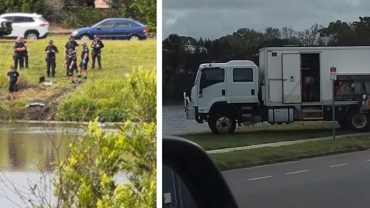 Watch: Police divers at lake after vehicle found submerged