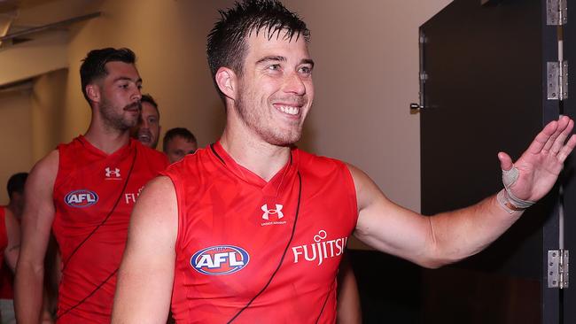 Essendon captain Zach Merrett (Photo by Sarah Reed/AFL Photos via Getty Images)