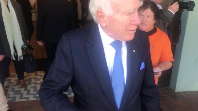 John Howard clashes with GetUp protestors in Mayo