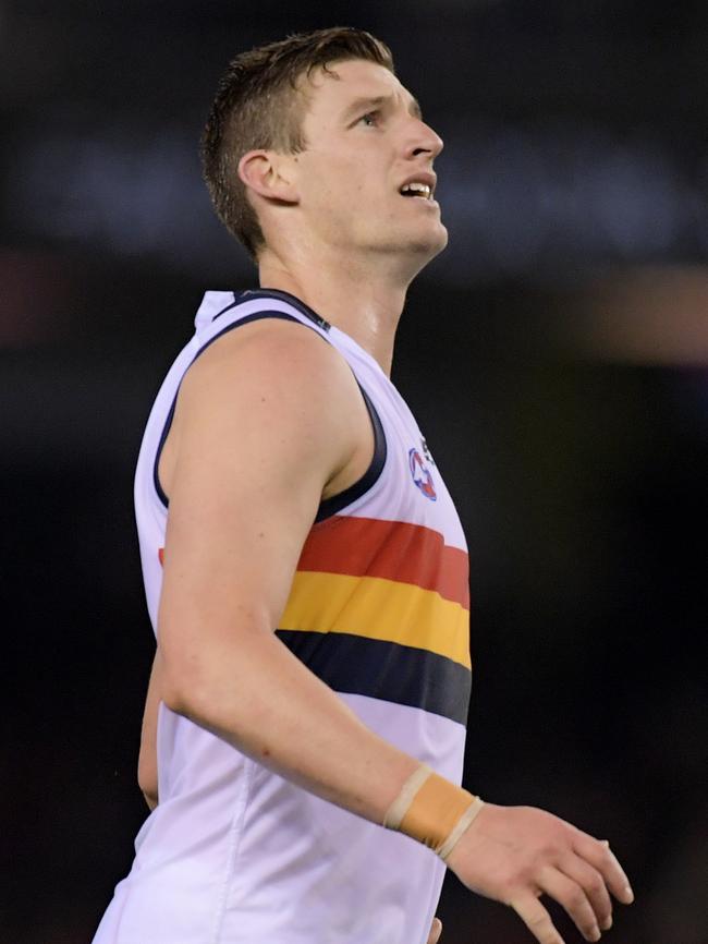 Josh Jenkins had a big night for the Crows. Picture: AAP