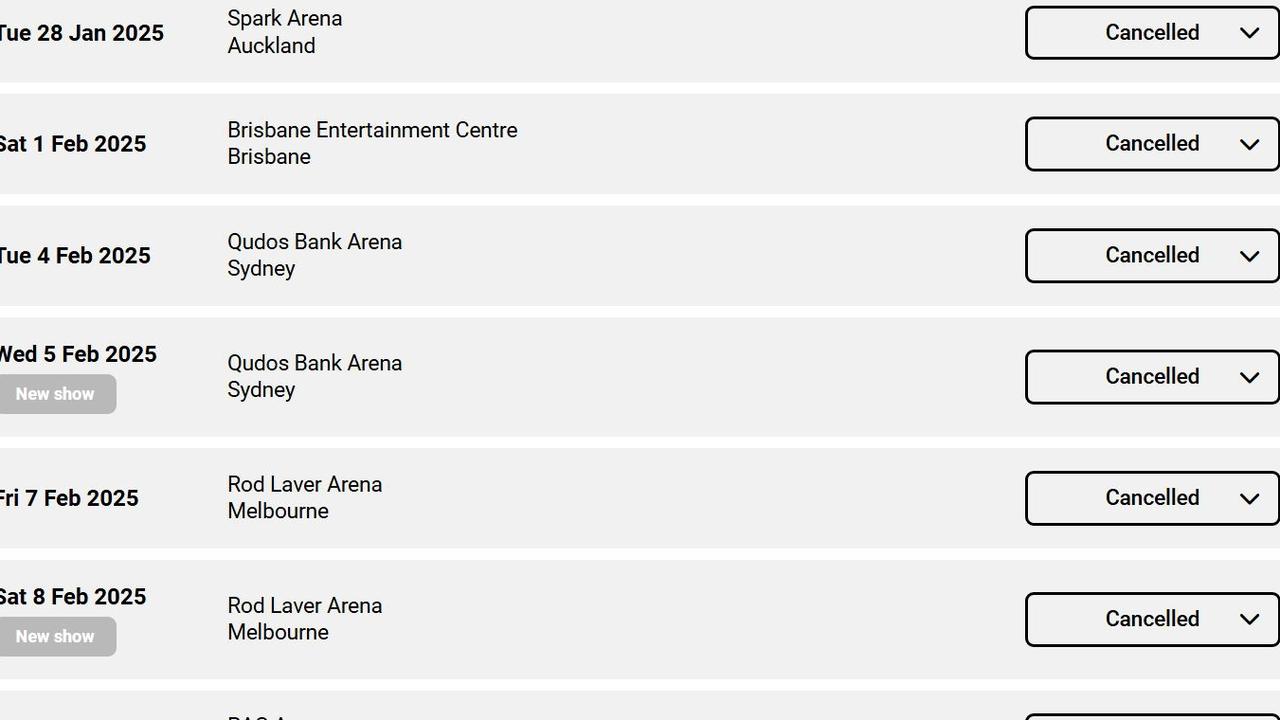 Frontier Touring announced all Childish Gambino shows were cancelled for the Australian and New Zealand tour.