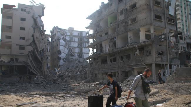 Gaza City has been devastated in air strikes. Picture: Getty Images.