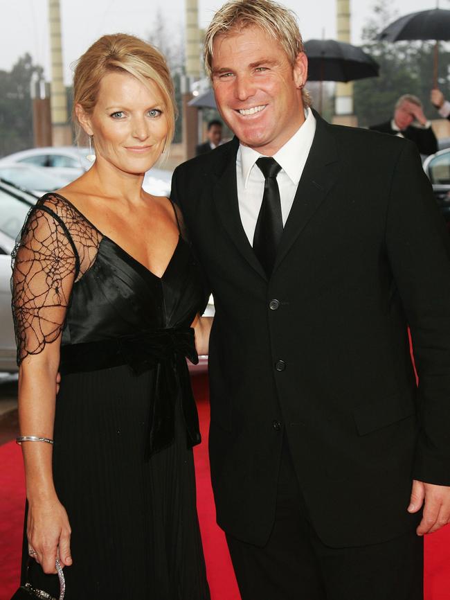 Shane Warne and ex wife Simone