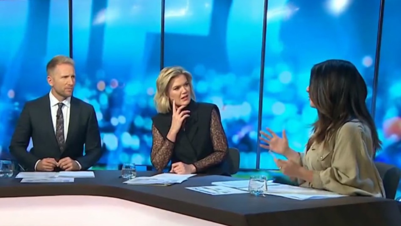 Sarah Harris was stunned on The Project when a co-host opened up. Picture: Channel 10