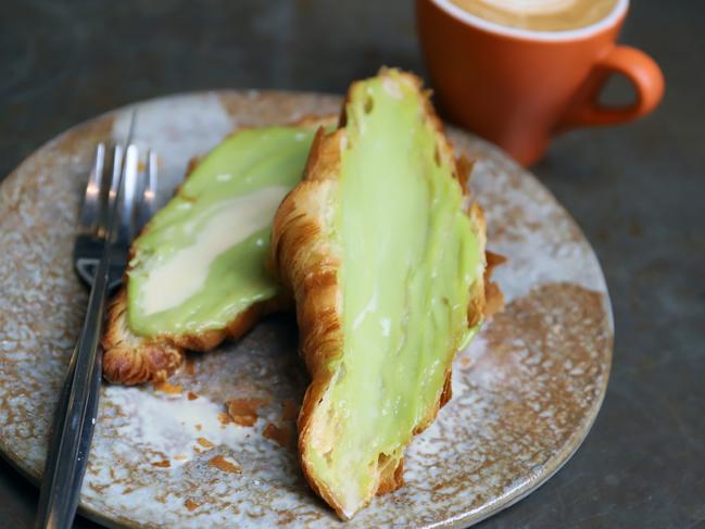 Croissant with pandan custard. Picture: Jenifer Jagielski