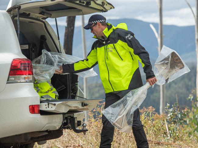 The search last came to an abrupt halt the day after detectives moved their investigations to the Mount Hotham area and found two shovels on April 14. Picture: Jason Edwards