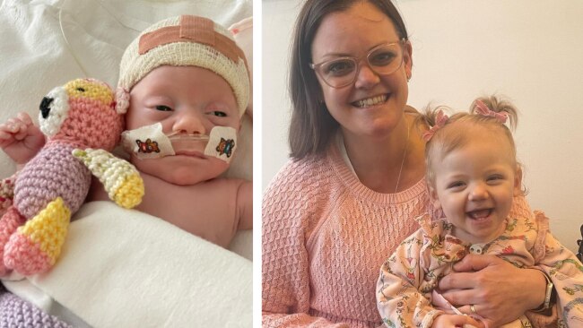 Alba as a newborn, and as a toddler with mum. Source: Instagram.