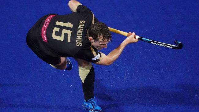 Josh Simmonds in action for Hockey Club Melbourne in Hockey One’s debut season. Picture: AAP