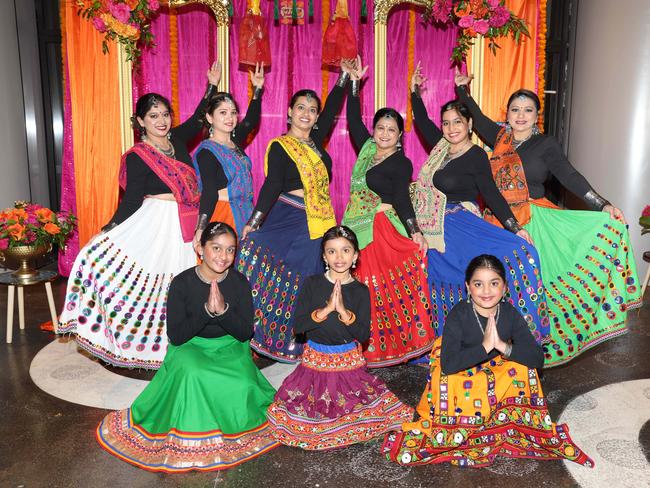 The Gujarati Traditional Garba dance group at the Melbourne Diwali Festival Picture: Brendan Beckett