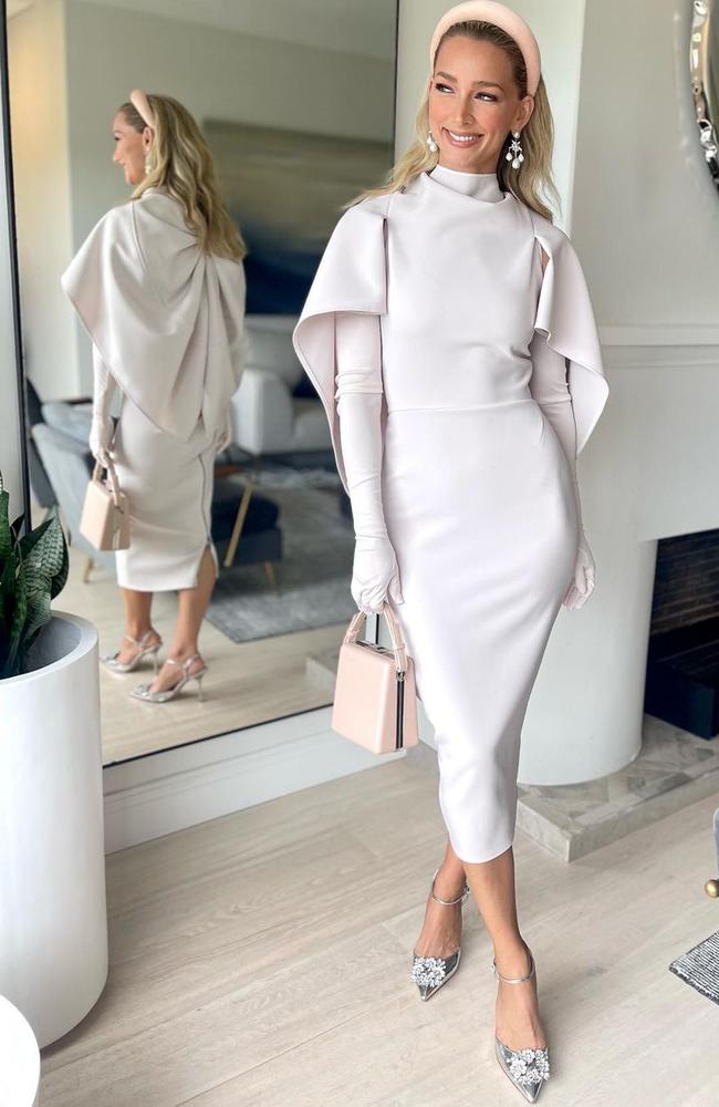 Anna Heinrich looked elegant in her draped Maticevski dress. Picture: Instagram.