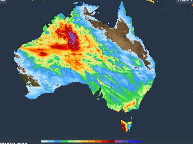 Widespread rain is expected across most parts of Australia and into Queensland over the next week. Picture: Weatherzone