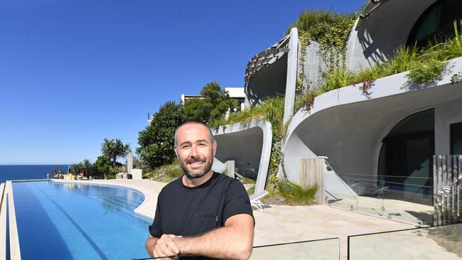 Russian hemp tycoon Evgeny Skigin is the owner of Domic, the most expensive coastal home in Queensland. Designed by Brisbane-based architect Noel Robinson, the house in the sand dunes took three years to build. Picture: Patrick Woods