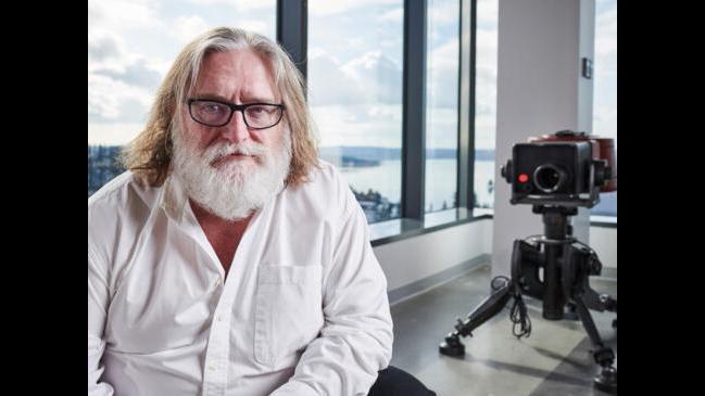 prompthunt: gabe newell in an interview, barefoot, toenails, sharp focus,  hyper realistic, sony 5 0 mm lens