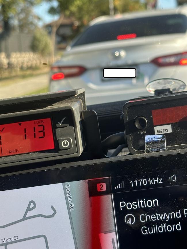 A 22-year-old P-plater was detected travelling 63km/h over the speed limit in Guildford on September 16. Picture: NSW Police