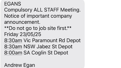 Staff had no prior knowledge of the company’s closure. Picture: Supplied
