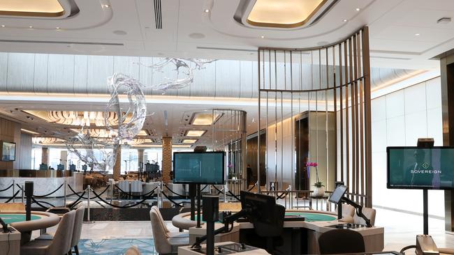 A peek at the new $250m Sovereign area at The Star Sydney, which opens on Friday for the casino’s high rollers. Picture: Jonathan Ng