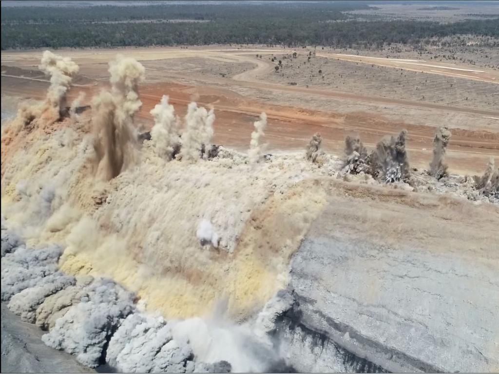 The world's largest mine blast was recorded at BHP's Poitrel mine site, in the Bowen Basin.