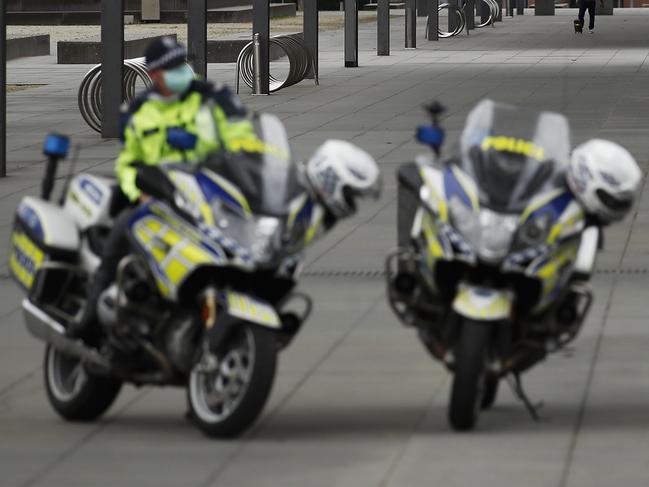 MELBOURNE, AUSTRALIA - NewsWire Photos SEPTEMBER 12, 2020:   Police are seen at the Carlton Gardens ahead of a planned ÃMelbourne Freedom WalkÃ protest, in Melbourne, Victoria. Picture: NCA NewsWire / Daniel Pockett