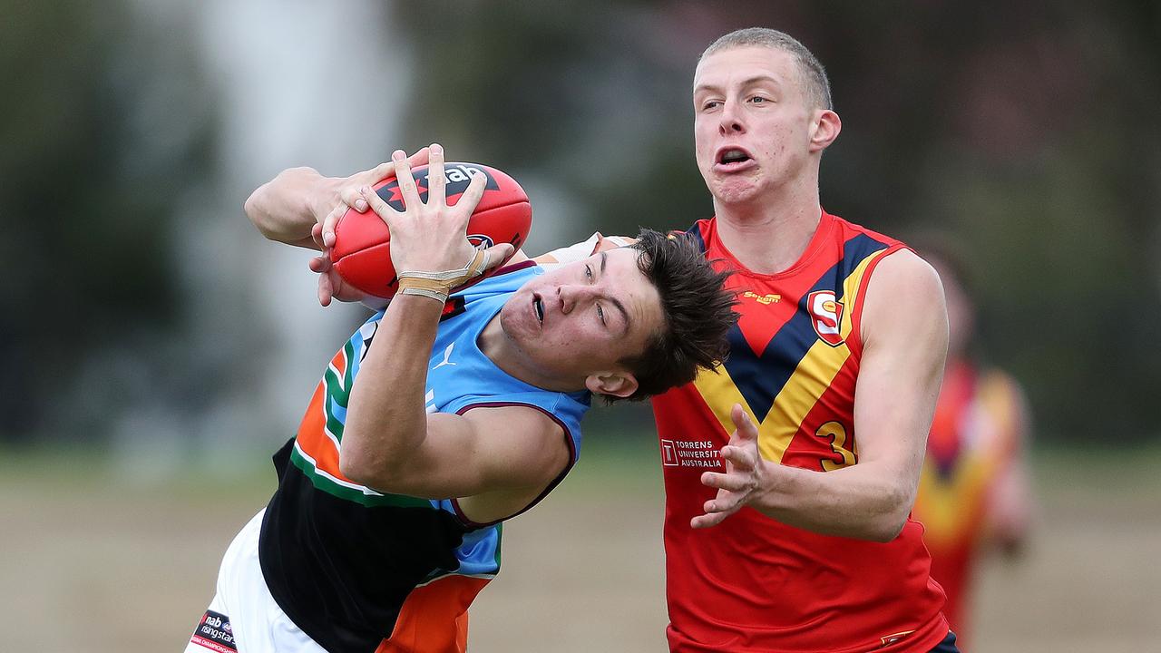Harry Rowston (left) is part of the GWS Academy. Picture: Getty Images