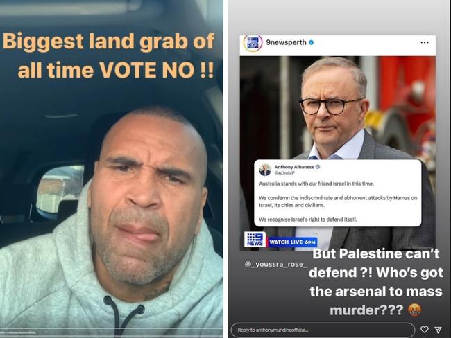 Anthony Mundine posted the videos on his stories. Photo: Instagram, @anthonymundineofficial.