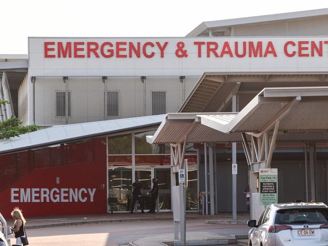 This picture shows a general view of the Emergency & Trauma Center of the Royal Darwin Hospital in Darwin on August 27, 2023, as rescue work in progress to transport those injured in the US Osprey military aircraft crash at a remote island north of Australia's mainland. Three US Marines died on August 27 after an Osprey aircraft crashed on a remote tropical island north of Australia during war games, US military officials said. (Photo by DAVID GRAY / AFP)