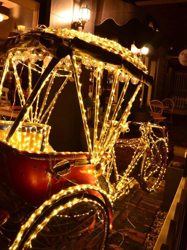 The rickshaw all lit up. Picture: Avtar Saini