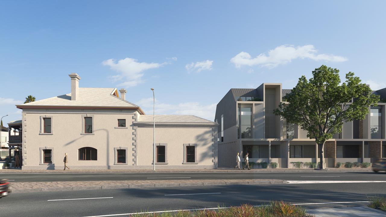 The three-storey townhouse design behind the Buckingham Arms Hotel. Picture: Supplied/Citify